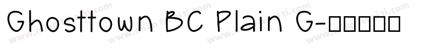 Ghosttown BC Plain G字体转换